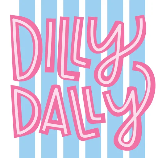 Dilly Dally Retro Pink Typography Graphic typography for t shirt with retro style
