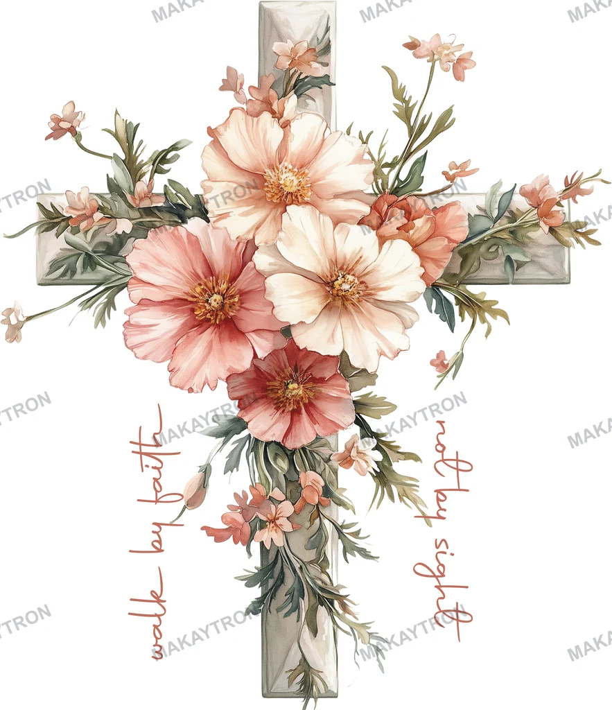 Back preview of Jesus is the Light Floral Christian Faith Graphic text graphic for t shirt with floral style